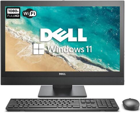 DELL OptiPlex 5250 21.5-Inch FHD All-in-One Desktop PC, Intel G4560 3.5GHz, 8GB RAM, 256GB SSD, Keyboard and Mouse, WiFi, HDMI, Windows 10 Pro (Renewed) in Saudi Arabia