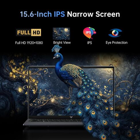 Laptop Computer AMD Ryzen 7 5825U 15.6-inch IPS 16GB DDR4 (2 * 8GB, Dual Channel) 512GB NVMe SSD Windows Laptop Backlit & Numeric Keyboard WiFi 6 HDMI Type-C USB3.2 TRRS Webcam in Saudi Arabia
