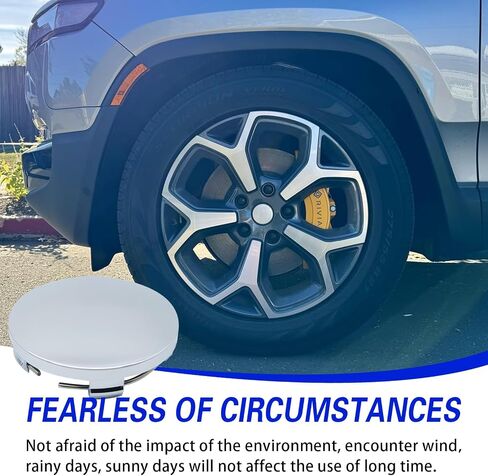 ijuicy 4 PCS Car Wheel Center Hub Caps, ABS Rust-Proof Center Caps for Rims, 2.36" OD 2.2" ID Tight Fitting Snap-on Wheel Hub Modified Dust Protection Cover, Universal for Most Cars (Silver) in Saudi Arabia