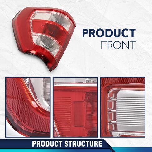 Pit66 Light Light Assembly مصباح الفرامل اليسرى جانب السائق مع بقعة عمياء متوافقة مع Ford F150 XL 2021-2023 (كابينة قياسية 2 أبواب | كابينة مدتها 4 أبواب | in Saudi Arabia