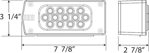 Optronics STL37RBP LENS LED COMBERT TAIL LIGHT لجانب السائق ، الأحمر in Saudi Arabia