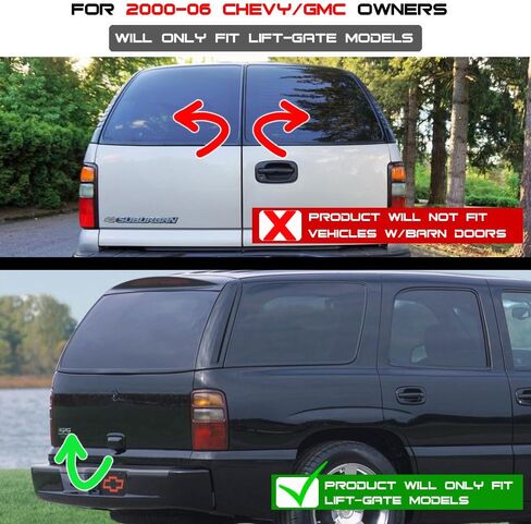 ACANII - For 2000-2006 GMC Yukon Chevy Suburban 1500 2500 Tahoe Red Clear Lens LED Tail Lights Brake Lamps Left+Right in Saudi Arabia