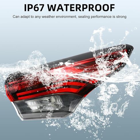 Outer Tail Light Assembly Compatible with 2020 2021 2022 Toyota Highlander Rear Lamp Brake Taillights Replacement Bulbs not Included (Right Passenger Side) in Kuwait