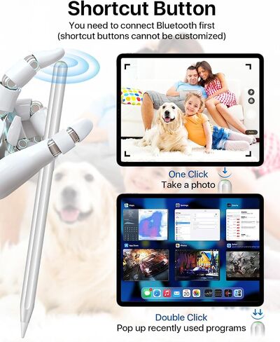 Digital Stylus Pen for iPad, Wireless Fast Charging, Compatible with iPad Pro 11/12.9, Air 4/5, Mini 6, White in Saudi Arabia