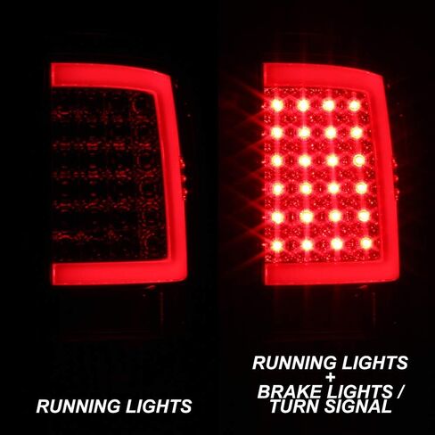 AKKON - لعام 2013-18 Dodge RAM [Model LED Stock فقط] LED كامل LED أثناء النهار تشغيل مصباح المصباح الأضواء ذيل حمراء الإسكان in Saudi Arabia