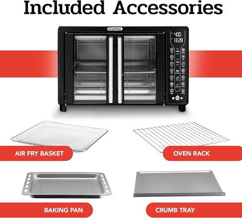 Gourmia GTF7655 17-in-1 Multi-function, Digital, French Door, Stainless Steel 6-Slice Air Fryer Oven in Kuwait