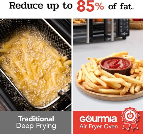 Gourmia GTF7655 17-in-1 Multi-function, Digital, French Door, Stainless Steel 6-Slice Air Fryer Oven in Kuwait