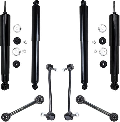 Detroit Axle - 2WD Shock Absorbers Kit for 1999-2012 Ford F-350 Super Duty, Front Rear 4 Shock Absorbers 4 Sway Bars 2000 2001 2002 2003 2004 2005 2006 2007 2008 2009 2010 2011 Replacement in Saudi Arabia