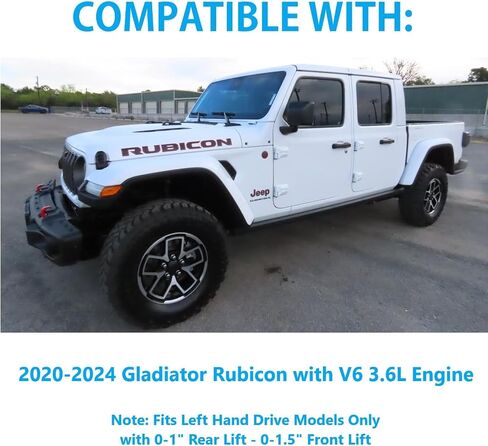 مجموعة من 5100 سلسلة من الصدمات الأمامية والخلفية أحادية الأنابيب تناسب 2020 2024 Gladiator Rubicon V6 3.6L محرك محرك اليد اليسر in Saudi Arabia