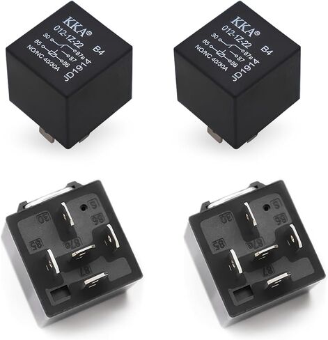 4 PCS Automotive Relay,12V 40A 5 Pin Relay, Waterproof DC Relay Switch, Wiring Harness Modification Accessories, for Most Cars, SUVs, Trucks (Black) in Saudi Arabia