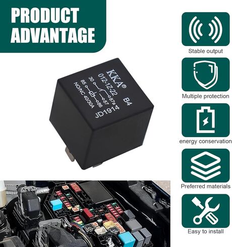 4 PCS Automotive Relay,12V 40A 5 Pin Relay, Waterproof DC Relay Switch, Wiring Harness Modification Accessories, for Most Cars, SUVs, Trucks (Black) in Saudi Arabia