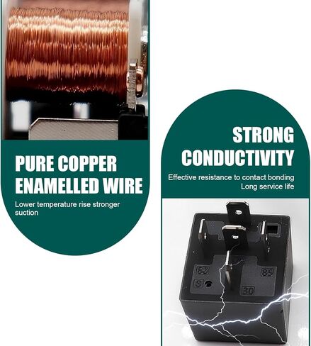 4 PCS Automotive Relay,12V 40A 5 Pin Relay, Waterproof DC Relay Switch, Wiring Harness Modification Accessories, for Most Cars, SUVs, Trucks (Black) in Saudi Arabia