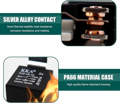4 PCS Automotive Relay,12V 40A 5 Pin Relay, Waterproof DC Relay Switch, Wiring Harness Modification Accessories, for Most Cars, SUVs, Trucks (Black) in Saudi Arabia