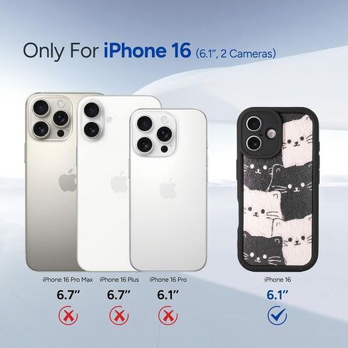 Phone Case for iPhone16 Pro Max Case, Cute Cat Phone Holder for Women Girls, Drop Protection and Stylish Durable TPU Protective Kitty Phone Cover Girly (for iPhone 16 Pro Max) in Saudi Arabia