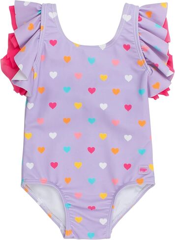 RuffleButts Baby/Toddler Girls UPF50+ Sun Protected Butterfly One Piece Swimsuit in Saudi Arabia