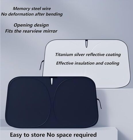 Car Windshield Sunshade for Land Rover Range Rover Range Rover Sport Defender,1PCS Exclusive Logo Front Windows Reflective Foldable Strong Barrier Keep Interior Cool Sun Heat Blocker Protector in Saudi Arabia