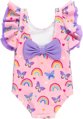 RuffleButts Baby/Toddler Girls UPF50+ Sun Protected Butterfly One Piece Swimsuit in Saudi Arabia