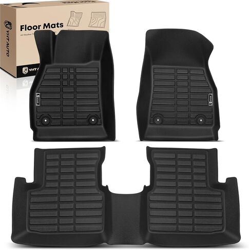 YHTAUTO Floor Mats Compatible with Chevrolet Malibu 2013-2015, Black Custom Fit TPE Car Mats, 1st & 2 Row Floor Liners Set, 3 Pcs in Saudi Arabia