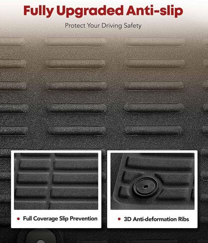 YHTAUTO Floor Mats Compatible with Chevrolet Malibu 2013-2015, Black Custom Fit TPE Car Mats, 1st & 2 Row Floor Liners Set, 3 Pcs in Saudi Arabia