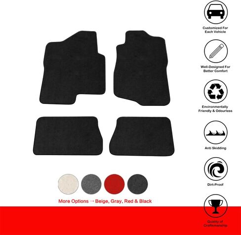 الحصير الأرضية متوافقة مع 2007-2013 Chevy Silverado Sierra Tahoe Yukon ، Black Nylon Flooring Carpets By Ikon Motorsports ، 2008 2008 2012 2012 2012 in Saudi Arabia