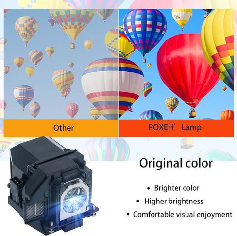 لـ ELPLP69 V13H010L69 ، مصباح لمسة العرض البديلة لـ EPSON POWERLITE Home Cinema HC 5010ED 5010E 5020UB 5025UB 5030UB 5030UBE PC 4030 6010 6030UB EH-TW7200 EH-TW8000 EH-TW8100 in Kuwait