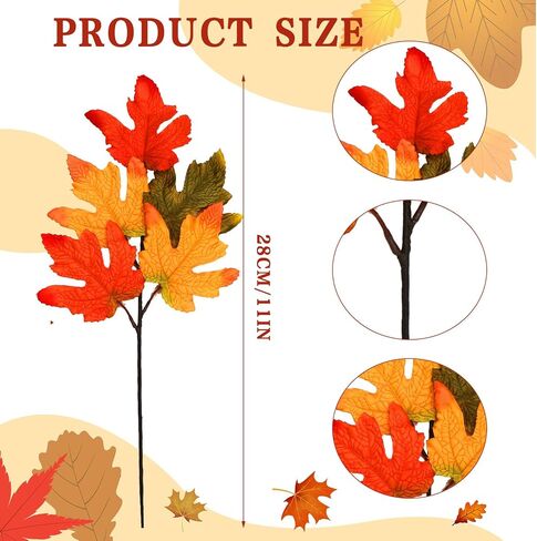 Ceenna 16 Pcs Artificial Fall Flowers Maple Leaves Floral Picks and Sprays with Pumpkins Sunflower Pine Cones Berries Stem for Harvest Wreath Thanksgiving Table Centerpiece Autumn Decoration in Saudi Arabia
