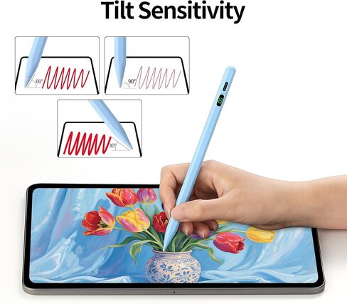 Pencil for Apple, Tilt Sensitivity Palm Rejection, Stylus Pen for iPad A16 11/10/9/8/7/6 Generation, iPad Pro 12.9"/13in/11-inch M4, iPad Air M3/M2/5/4/3, iPad Mini 6/5 Gen Fast Charge (White) in Saudi Arabia