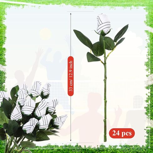 Suhine 12 PCS Baseball Football Soccer Ballbally Rose Bulk Sports Sports Flower Decor in Kuwait