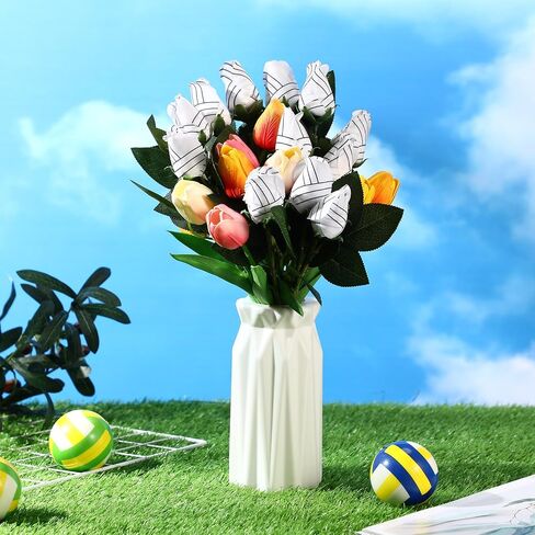 Suhine 12 PCS Baseball Football Soccer Ballbally Rose Bulk Sports Sports Flower Decor in Kuwait
