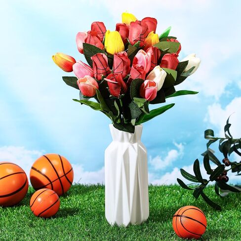 Suhine 12 PCS Baseball Football Soccer Ballbally Rose Bulk Sports Sports Flower Decor in Kuwait