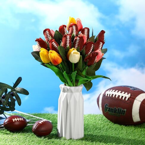 Suhine 12 PCS Baseball Football Soccer Ballbally Rose Bulk Sports Sports Flower Decor in Kuwait