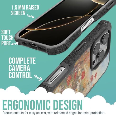 Smartish® iPhone 16e Protective MagSafe Case - Gripzilla [Rugged + Tough] Magnetic Heavy Duty Grip Armored Slim Cover w/Drop Tested Protection for Apple iPhone 16e 2025 - Clearly Black in Saudi Arabia