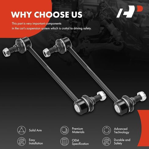 A-Premium 2 X Front Sway Bar Links Bar Bar Bar ، متوافقة مع Hyundai Elantra 2007-2012 & Kia Forte Koup 2010-2013 ، Forte5 2012-2013 ، Magentis 2006-2010 ، Optima 2006-2011 ، Rondo in Saudi Arabia