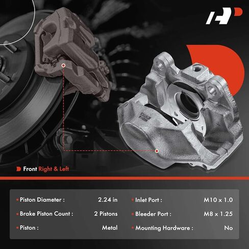 A -Premium Disc -Disc -Cliper Assembly متوافقة مع نماذج Mercedes -Benz المختارة - 190C ، 190DC ، 200 ، 200D ، 220S ، 220SB ، 220SE ، 230 ، 230S 230SL ، 250 ، 280S ، 280SEL ، 300SEL - السائق الأمامي والاستعمار. in Kuwait