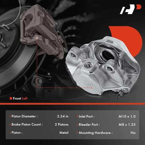 A -Premium Disc -Disc -Cliper Assembly متوافقة مع نماذج Mercedes -Benz المختارة - 190C ، 190DC ، 200 ، 200D ، 220S ، 220SB ، 220SE ، 230 ، 230S 230SL ، 250 ، 280S ، 280SEL ، 300SEL - السائق الأمامي والاستعمار. in Saudi Arabia