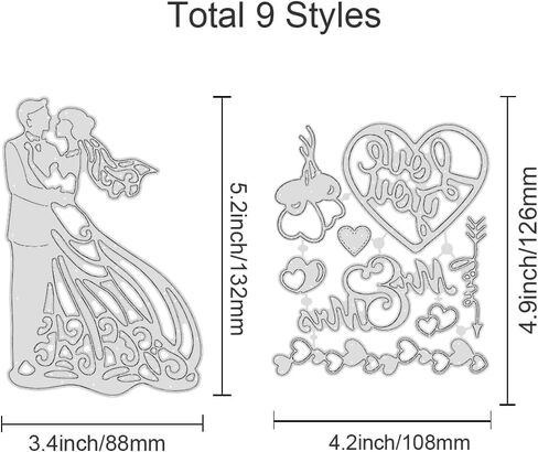 INFUNLY 2PCS Blessing Words Cutting Dies for Card Making Thank You Words Metal Die Cuts Happy Birthday Text Die Cuts Words Embossing Stencils Template for DIY Scrap-Booking Decor Xmas Birthday Card in Kuwait