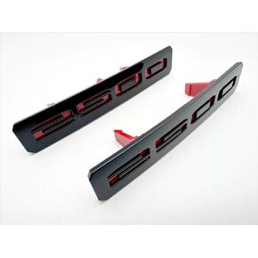2Pc Front Bumper Fascia Side 2500 Emblems 3D Nameplates Badge Replacement for 2024+ Sierra 2500HD 86578370 86578372 (Black Red) in Kuwait
