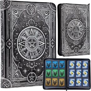 Binder Card Trading Card Trading Star - 9 جيب TCG Binder - Leather Pucium Faux -Leather - 432 جيوب تحميل جانبية - حامل تخزين مثالي لـ MTG ، والعديد من مجموعات بطاقات TCG و Trading (جوهرة زرقاء) in Kuwait