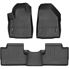 WeatherTech Custom Fit FloorLiners for Jeep Cherokee - 1st & 2nd Row (448331-4416232), Black in Saudi Arabia