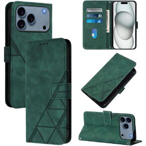for Samsung Galaxy A57 Leather Case, Geometric Patterns Wallet Case with 3 Card Slots, Magnetic Closure Kickstand Flip Phone Case Shockproof Cover, Blue in Saudi Arabia