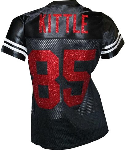 مخصص Glitterflake George Kittle Womens Black Mesh Jersey Size Medium in Kuwait