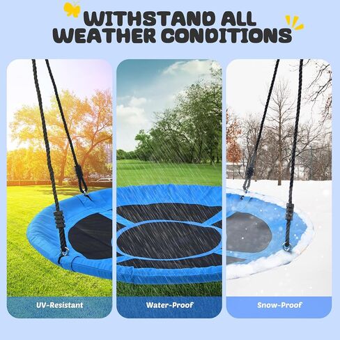 Trekassy 60" Saucer Tree Swing, Large Family Swing for Kids & Adults in Saudi Arabia