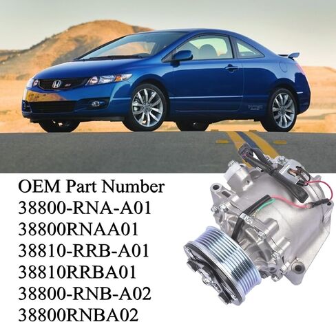 استبدال ضاغط الهواء AC لـ Honda Civic 1.8L CO 4918AC 2006-2011 38810RRBA01 8810RNAA02 in Saudi Arabia