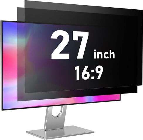 24 Inch Privacy Screen for Monitor - Anti Glare, Blue Light Blocking, Eye Protection Anti-Spy Filter - Fits 16:9 Aspect Ratio, Computer Screen Privacy Filter, Removable & Anti-Scratch(2-Pack) in Saudi Arabia