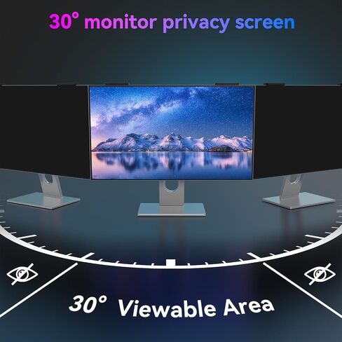 24 Inch Privacy Screen for Monitor - Anti Glare, Blue Light Blocking, Eye Protection Anti-Spy Filter - Fits 16:9 Aspect Ratio, Computer Screen Privacy Filter, Removable & Anti-Scratch(2-Pack) in Saudi Arabia
