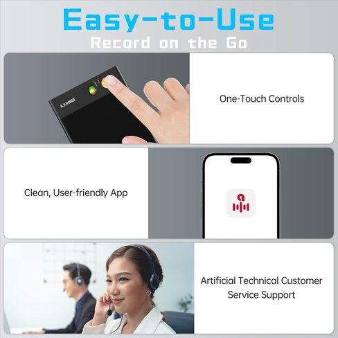 Ai Voice Recorder, Note Transcriber to Text with Chatgpt, App Control, Support 68 Languages, 64GB Ai Note Taker for Lectures, Meetings, Phone Calls, Magnetic (Gray) in Saudi Arabia