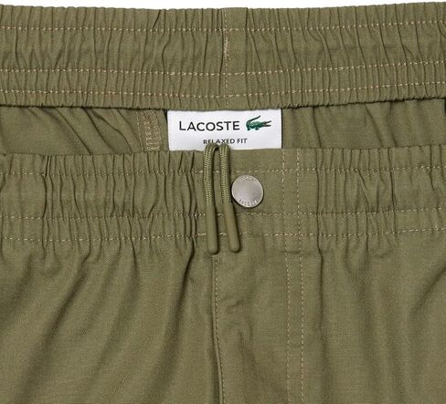 Lacoste للرجال المريح لائحة القطن بوبلين مرنة ، الكاكي ، كبيرة in Saudi Arabia