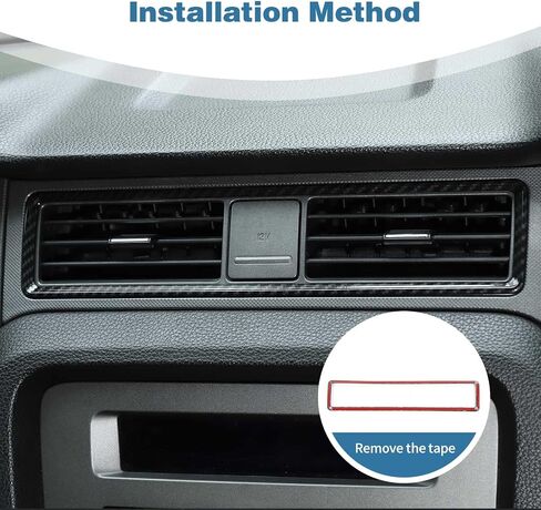 بالنسبة إلى غطاء تنفيس Mustang Dash Air AC متوافق مع Ford Mustang 2010-2014 الملحقات الداخلية الألياف الكربونية 3pcs in Saudi Arabia
