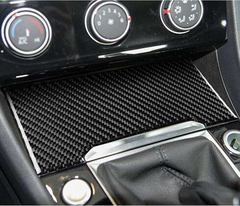 Compatible with VW Volkswagen Jetta Mk 2019 2020 2021 2022 2023 Car Interior Trim Gear Shift Panel Cover Trim Sticker Real Carbon Fiber Accessories Decals in Kuwait
