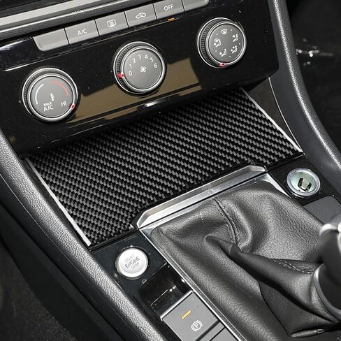 Compatible with VW Volkswagen Jetta Mk 2019 2020 2021 2022 2023 Car Interior Trim Gear Shift Panel Cover Trim Sticker Real Carbon Fiber Accessories Decals in Kuwait